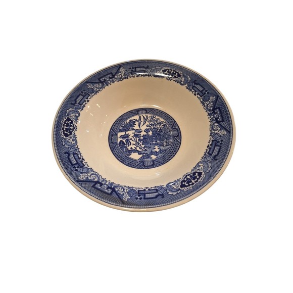 2 Blue Willow Bowls, Vegetable Bowl, Blue & White, Serving Bowl Homer Laughlin - Picture 2 of 7